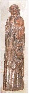 Carved figure of St. Matthew - St. Mary's, Brancaster