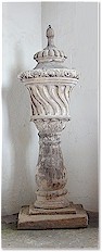 18th century pedestal font - St. Mary's, Titchwell